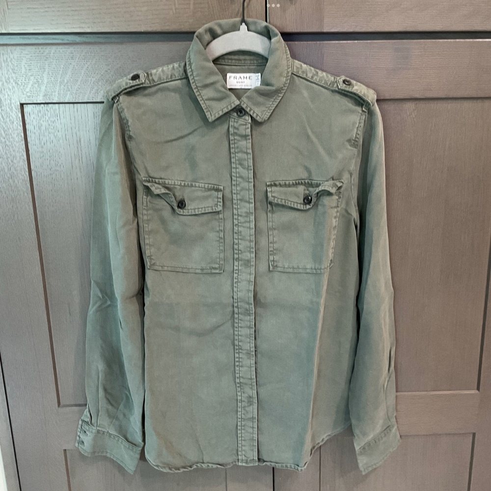 Smokey Olive Denim Shirt